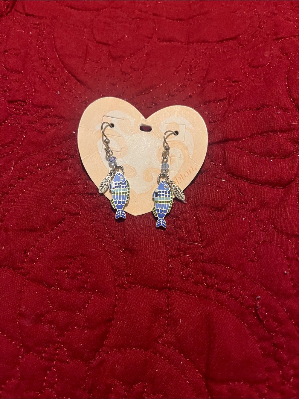 Brighton Sea Cove Earrings NWT Blue, Green